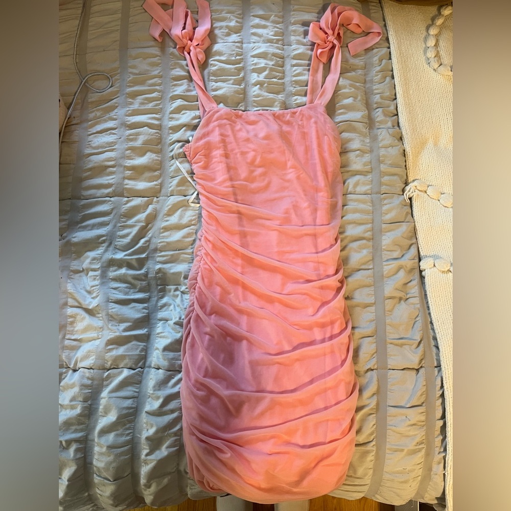 Hello Molly Pink Ruched Dress